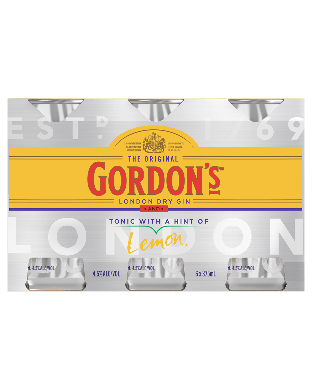 Gordon's Gin & Tonic Cans 375mLx6