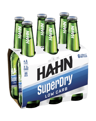 Hahn Super Dry Lager Bottles 330ml  6 Pack