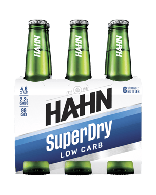 Hahn Super Dry Lager Bottles 330ml  6 Pack