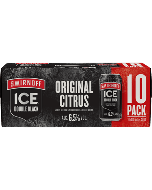 Smirnoff Ice Double Black 10 Pack Cans 375ml  3 Case