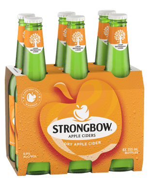 Strongbow Dry Apple Cider Bottles 355ml  6 Pack
