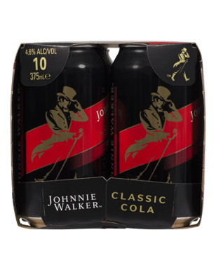 Johnnie Walker Red Label & Cola 10 Pack Cans 375ml  Can