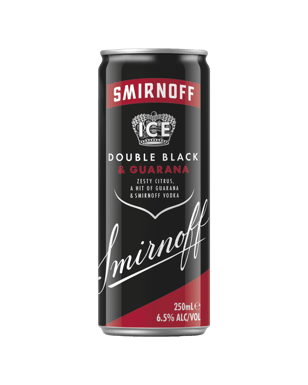 Smirnoff Ice Double Black Guarana Can 250ml  Can