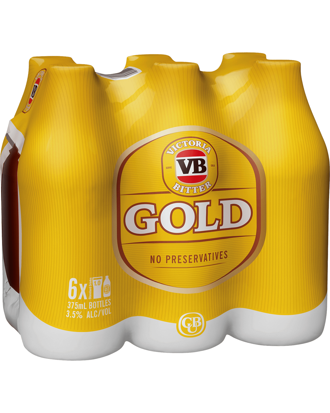 Victoria Bitter Gold Bottles 375mL