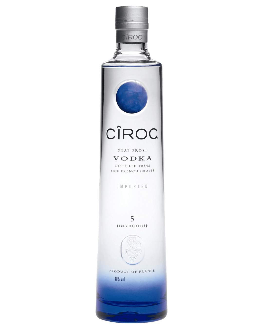 Empty 1L Ciroc bottle-Blue