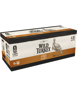 Wild Turkey Bourbon And Cola 10 Pack Cans 375ml  Pack