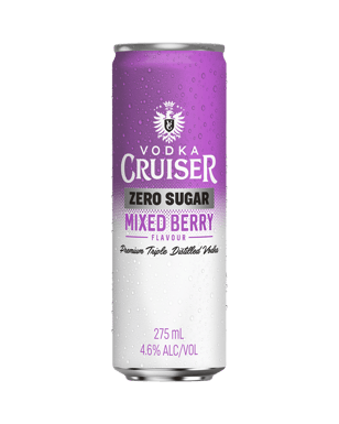 Vodka Cruiser Zero Sugar Mixed Berry Cans 275ml  Can