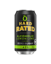 Hard Rated Zero Sugar Lemon Lime Cans 375ml  Can