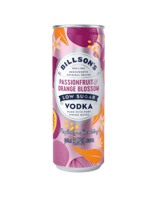Billson's Vodka & Passionfruit & Orange Blossom Low Sugar Ca  Can
