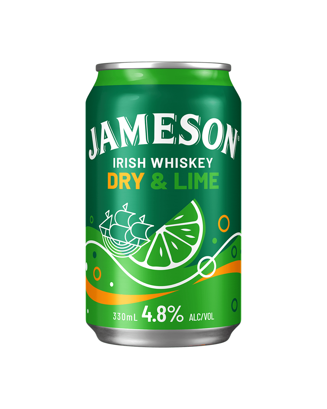Jameson Smooth Dry Lime 4.8Percent Cans 330mL