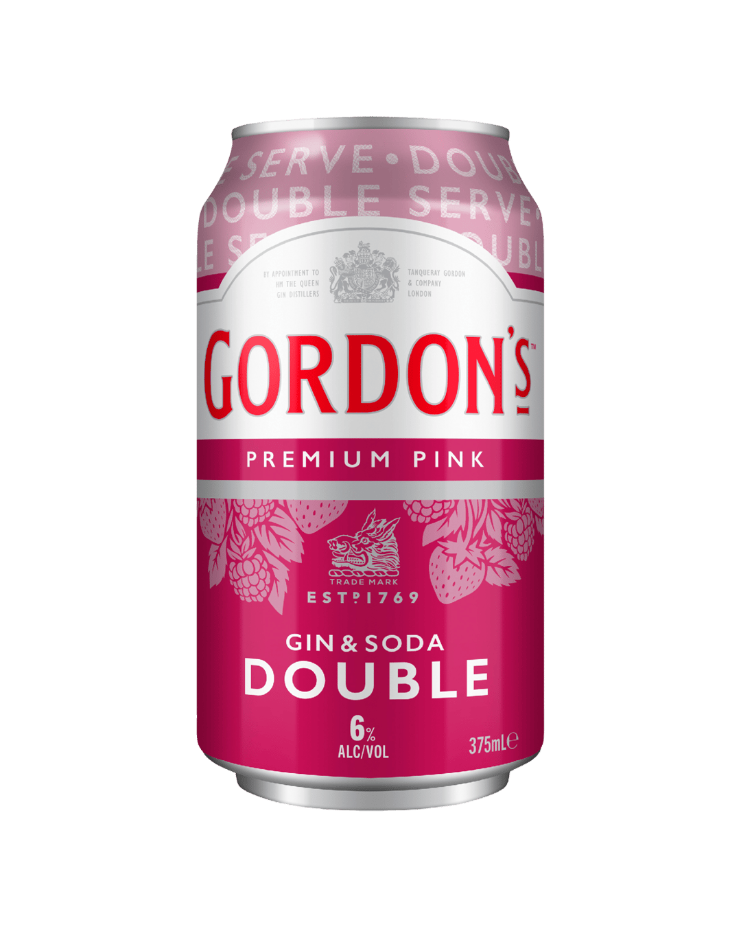 Gordons Pink and Soda Double Serve Cans 375mL