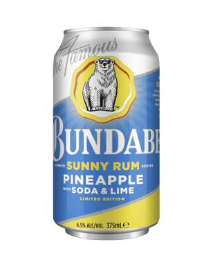 Bundaberg Sunny Rum Pineapple Soda And Lime Cans 375ml  Can
