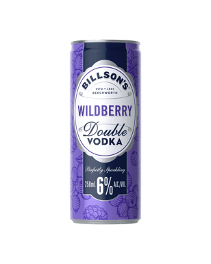 Billson's Double Vodka & Wildberry Cans 250ml  Can