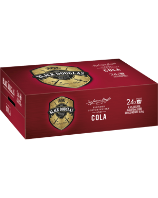 Black Douglas Whisky & Cola Cans 375ml  24 Case