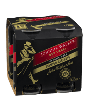 Johnnie Walker Red Label & Cola 6.5% Can 375ml  4 Pack