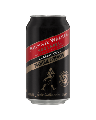 Johnnie Walker Red Label & Cola 6.5% Can 375ml  Can