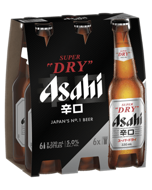 Asahi Super Dry Bottles 330ml  6 Pack