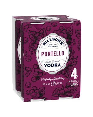 Billson's Vodka & Portello Cans 355ml  Can