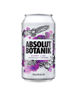 Absolut Botanik Berry Lime & Vodka Cans 375ml  Can