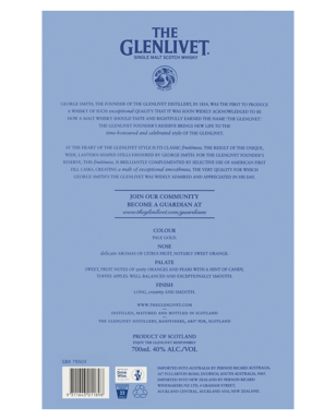 The Glenlivet Founder's Reserve Scotch Whisky Glass Gift Pack  Bottle
