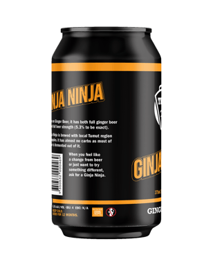 Tumut River Brewing Co. Ginja Ninja Ginger Beer Cans 375ml  Can