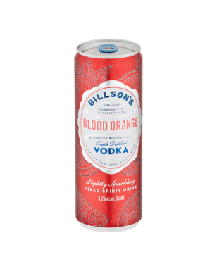 Billson's Vodka With Blood Orange 355ml  Can