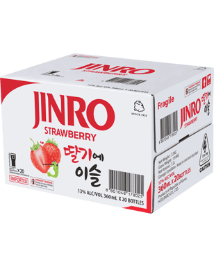Jinro Strawberry Soju 360ml  Bottle