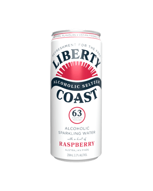 Alcoholic Seltzer with Raspberry Cans 250mL 