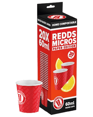 Redds Paper Micros Shot Cup 60ml 20 Pack  Pack