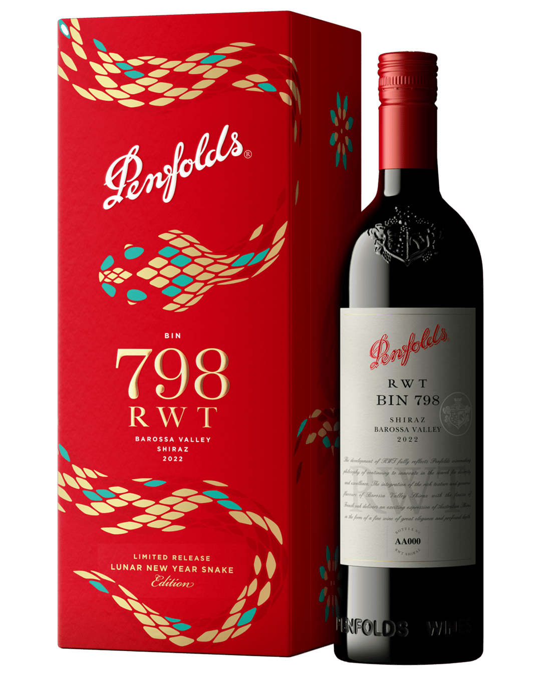 PENFOLDS RWT SHIRAZ 2022 LNY 750ML