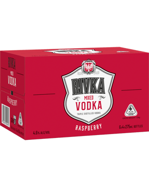 Rivka Vodka & Raspberry Can 275ml;vodka & Raspberry Bott  24 Case