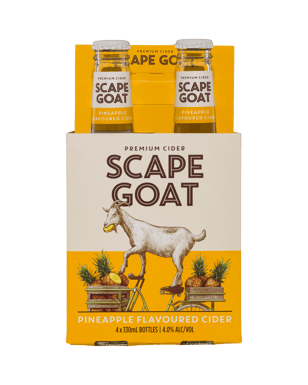 Scape Goat Pineapple Flavoured Cider Bottles 330ml  4 Pack