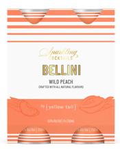 Yellow Tail Sparkling Cocktails Bellini Cans 250ml  4 Pack
