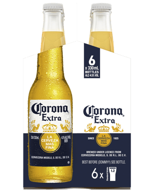 Corona Extra Lager Bottles 330ml  6 Pack