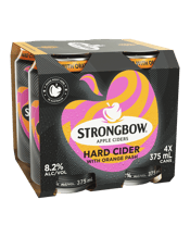 Strongbow Hard Cider Orange Pash Can 375ml  4 Pack