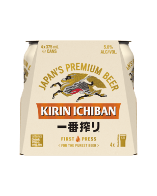 Kirin Ichiban Can 375ml  4 Pack