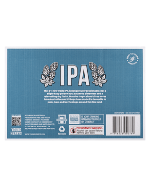 Young Henrys Ipa Cans 375ml  24 Case