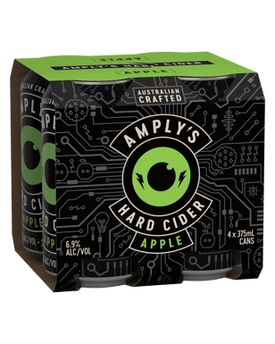 Amplys Hard Apple Cider 6.9% Can 375ml  4 Pack
