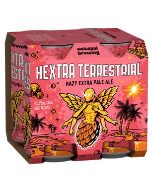 Colossal Brewing Hextra Terrestrial Hazy Xpa Can 375ml  4 Pack