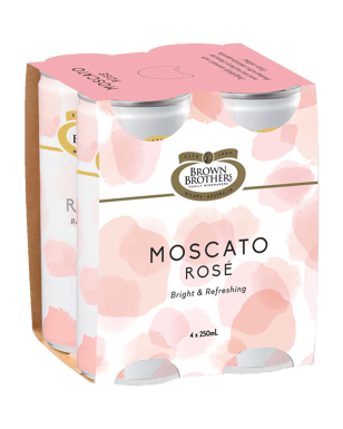 Brown Brothers Moscato Rosé Cans 250ml  4 Pack