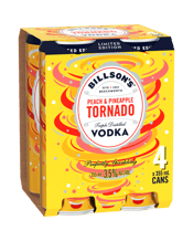 Billson's Tornado Pineapple And Peach Vodka Cans 355ml  4 Pack