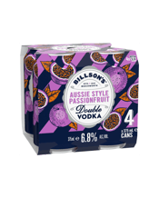 Billson's Double Vodka & Passionfruit 6.8% Cans 375ml  4 Pack