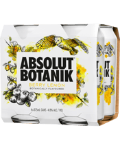 Absolut Botanik Lemon Cans 375ml  4 Pack