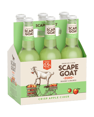 Scape Goat Zero Crisp Apple Cider Bottles 330ml  6 Pack