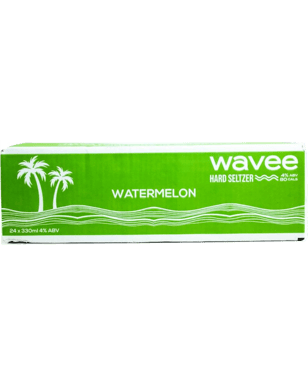 Wavee Hard Seltzer Watermelon 330ml  24 Case