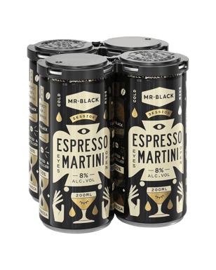 Mr. Black Espresso Martini with recipes and Martini Glass Gift