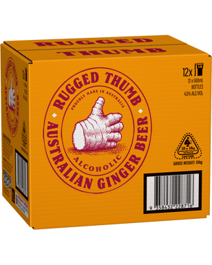 Rugged Thumb Ginger Beer Bottle 500ml  12 Case