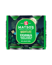 Matso's Nightlife Mint & Lime Ginger Beer Cans 330ml  4 Pack