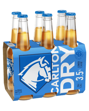Carlton Dry Mid 3.5% Bottles 330ml  6 Pack