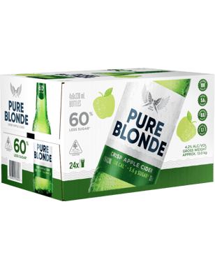 Pure Blonde Crisp Apple Cider Bottle  330ml  24 Case